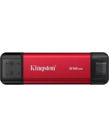 KINGSTON Disco Externo SSD Dual Portable SSD 512GB- USB Tipo-C y USB 3 2- Rojo