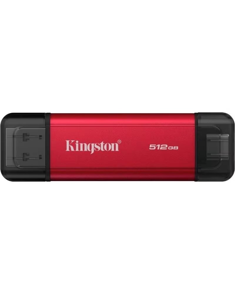 KINGSTON Disco Externo SSD Dual Portable SSD 512GB- USB Tipo-C y USB 3 2- Rojo