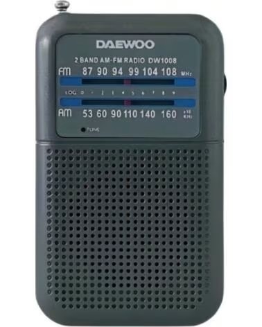 DAEWOO Radio Portatil DW1008- a Pilas- Gris