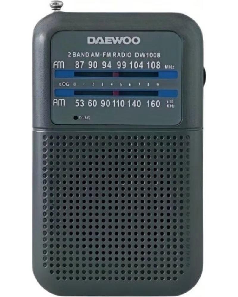 DAEWOO Radio Portatil DW1008- a Pilas- Gris