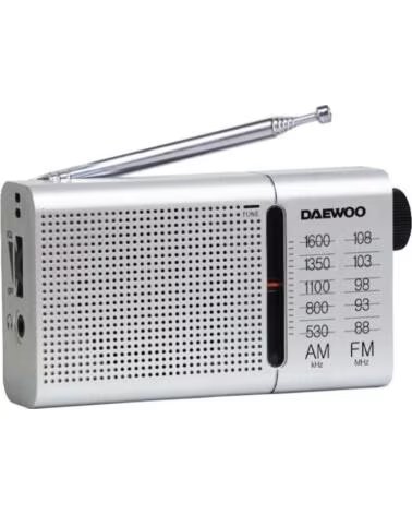 DAEWOO Radio Portatil DW1037- a Pilas- Plateada