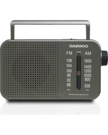 DAEWOO Radio Portatil DW1121-con Cable- a Pilas- Gris