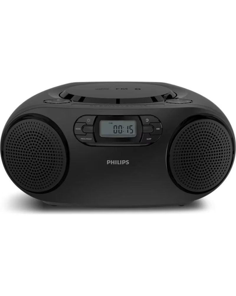 PHILIPS Radio CD TAZ2000B- 3W RMS- con Cable- con Pilas- Negra