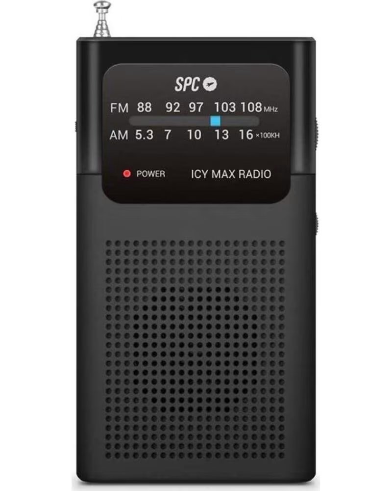 SPC Radio Portatil ICY Max- a Pilas- Negra