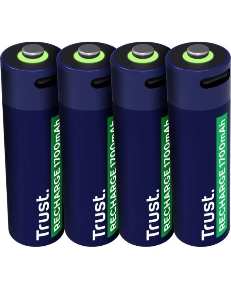 TRUST Pack de 4 Pilas AA 25631- Recargables