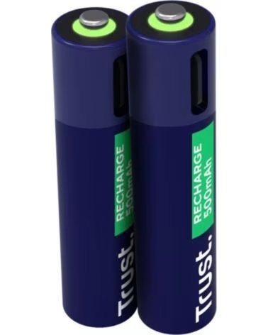 TRUST Pack de 2 Pilas AAA 25585- Recargables