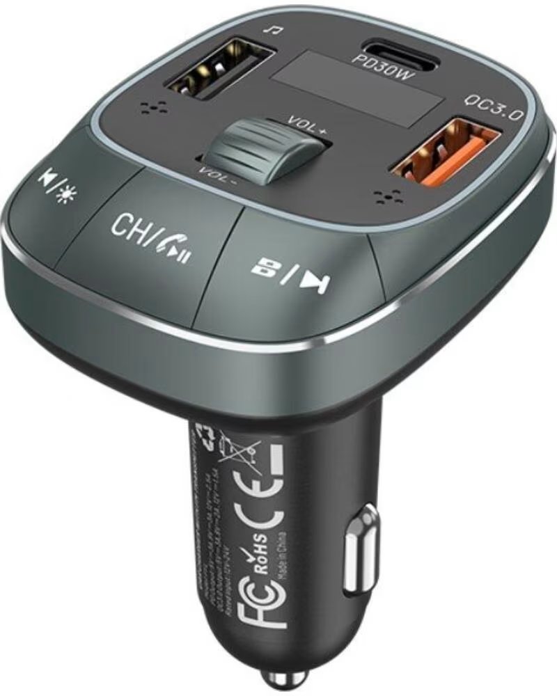 VENTION Transmisor FM- MP3- Bluetooth FFLB0- 1xUSB-Tipo C- 2xUSB- 30W