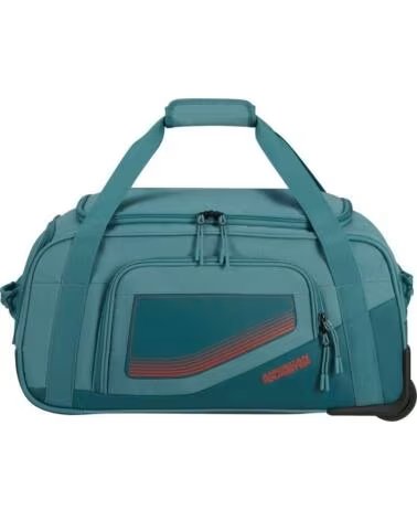 AMERICAN TOURISTER Bolsa de Viaje con Ruedas City Racer S- 55x35x25cm- 2 Ruedas- Azul Verdoso