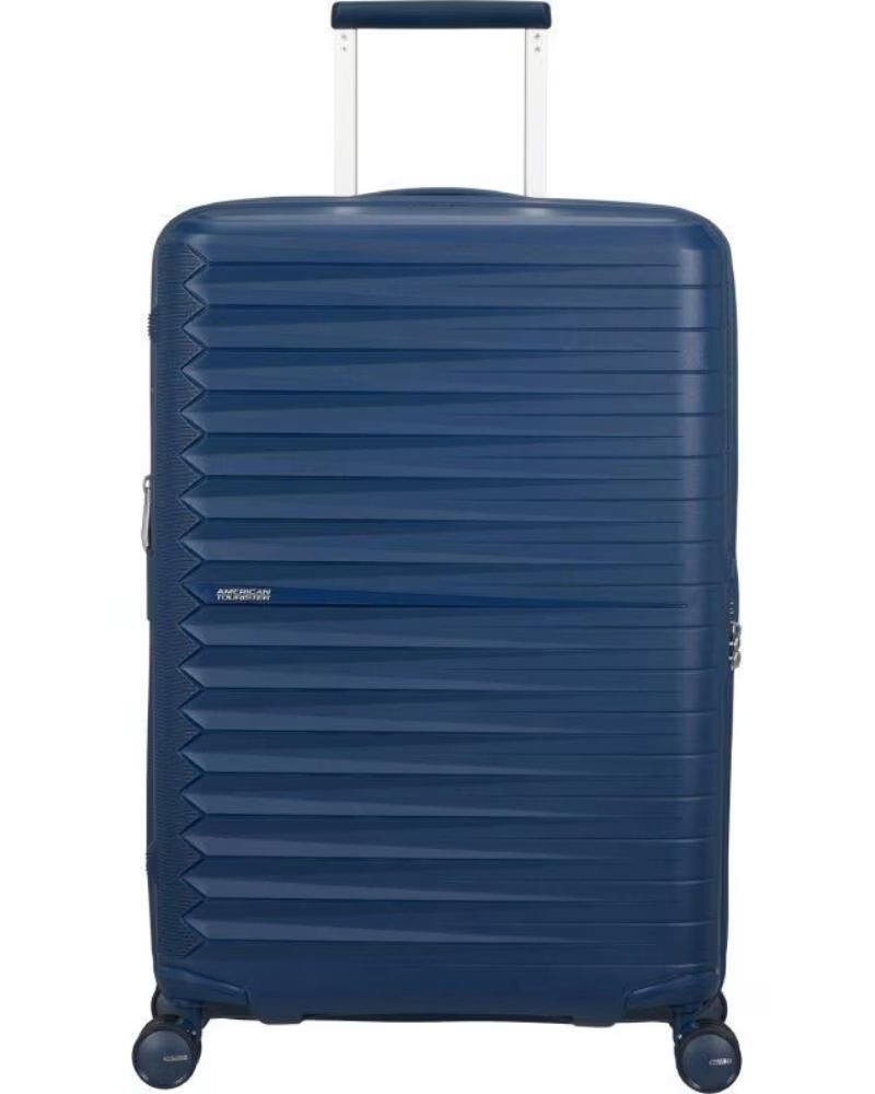AMERICAN TOURISTER Maleta Mediana FastForward Spinner Expansible 68cm- 68x46x30cm- 4 Ruedas- Azul Marino