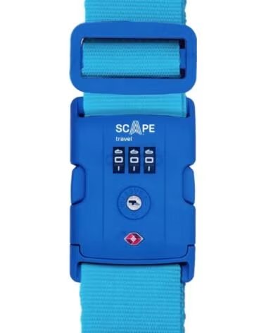SCAPE TRAVEL Correa para Maleta con Combinacion E0120- Azul