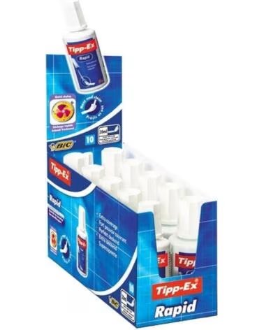 BIC Caja de Correctores de Escritura Liquida Tipp-Ex Rapid Fluid- 20ml- 10 unidades