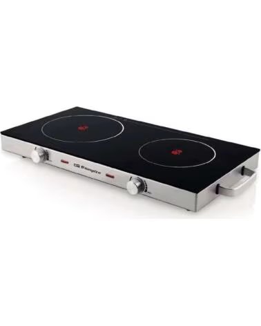 ORBEGOZO Vitroceramica PCE6000- 2 placas 170 y 205mm- 1000W - 1800W