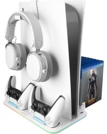 MARS GAMING Soporte Multifuncion RGB para PS5 MPS5-B2- Blanco