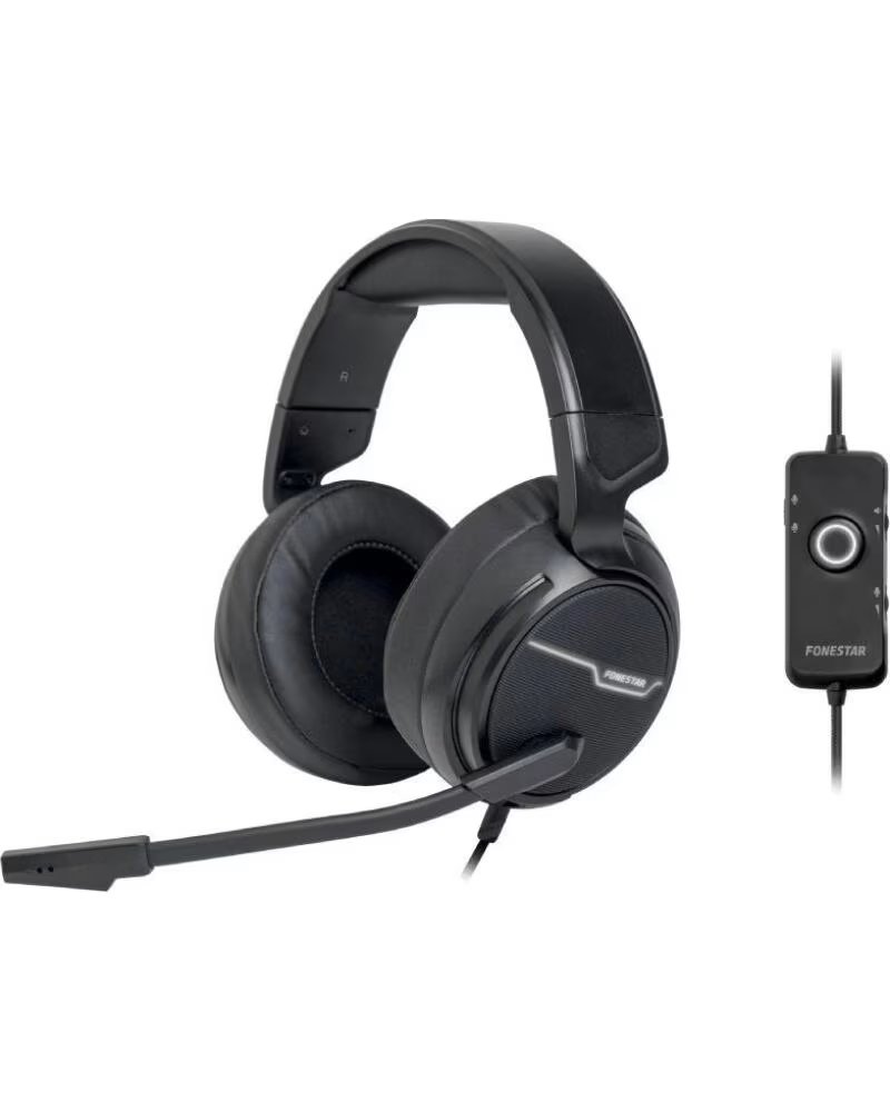 FONESTAR Auriculares Gaming con Microfono WIN-U- USB- Negros