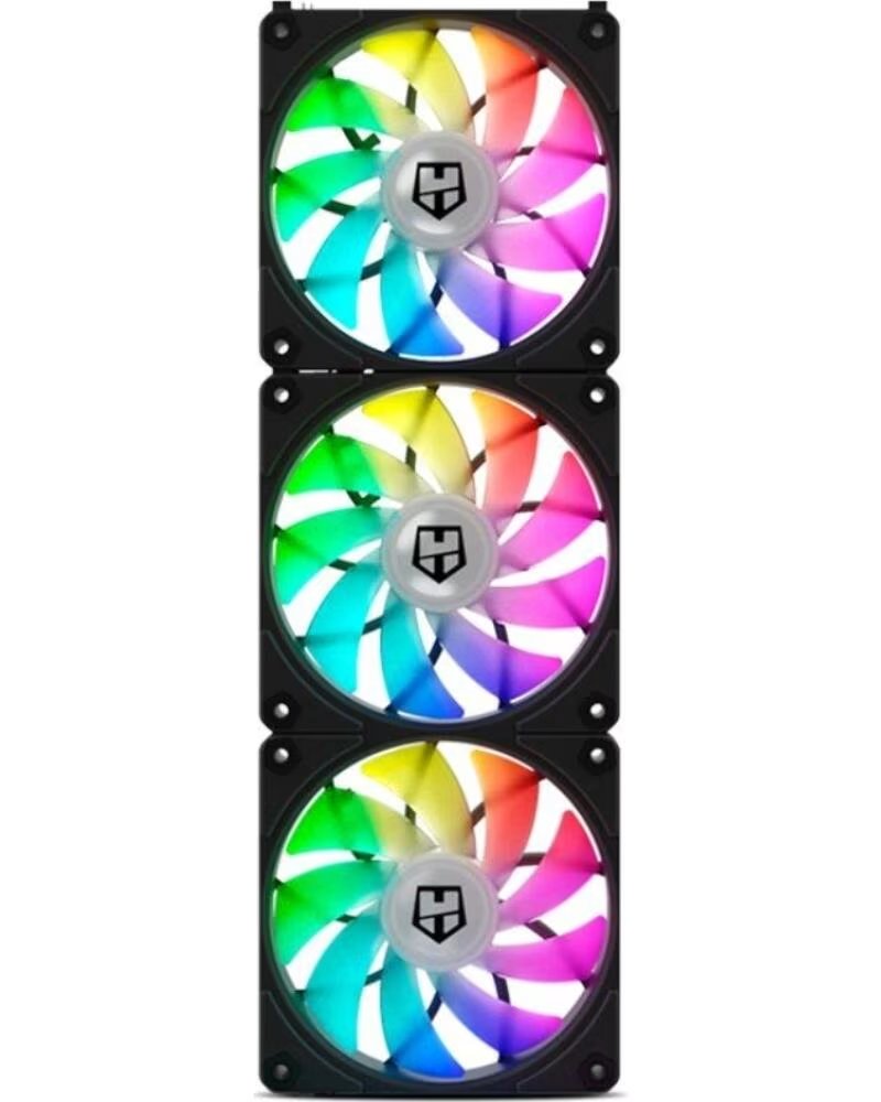 NOX Pack 3 Ventiladores Easy Link- ARGB- 12cm