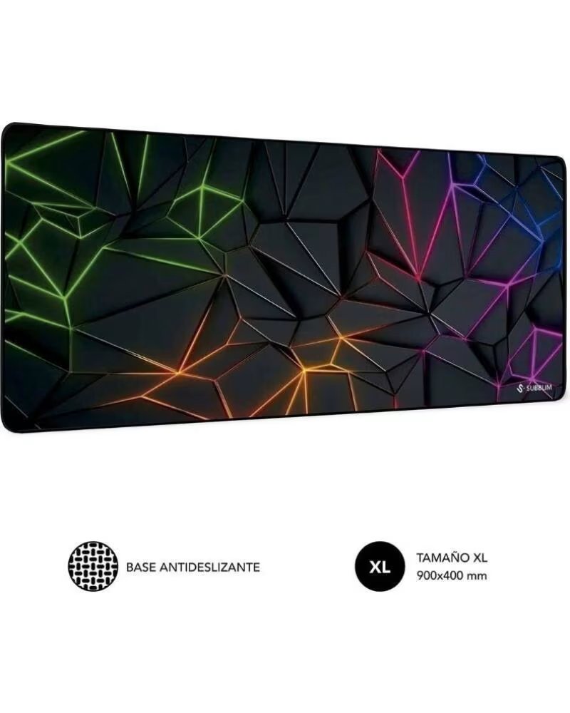 SUBBLIM Alfombrilla Neon Obsidian XL- 900 x 400 x 3 mm