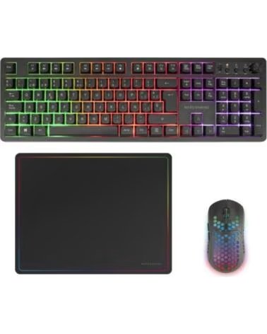mars gaming Pack Gaming MCPWX- Teclado Inalambrico Raton Inalambrico Alfombrilla