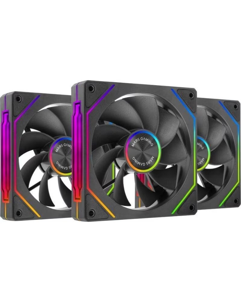 mars gaming Pack 3 Ventiladores Invertidos MF-LINKFINITYKIT2R- 12cm- ARGB
