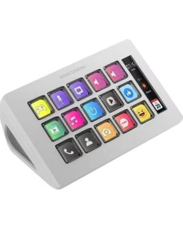 mars gaming Stream Deck Slim MSD-ONE- 15 Teclas LCD- Blanco