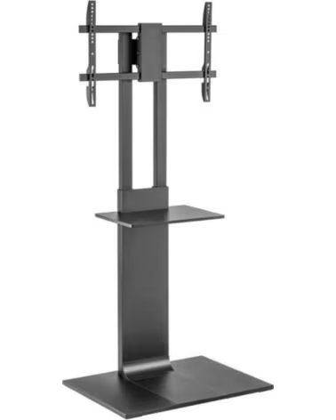 AISENS Soporte de Suelo Inclinable- Giratorio con Bandeja DVD FT86TSE-399 para TV de 37-86- hasta 50kg