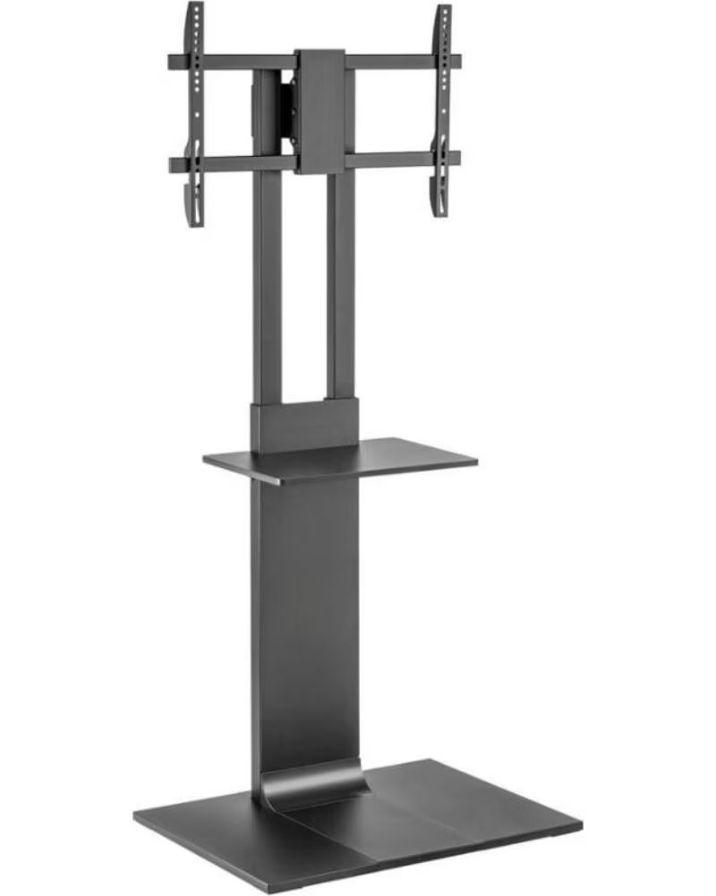 AISENS Soporte de Suelo Inclinable- Giratorio con Bandeja DVD FT86TSE-399 para TV de 37-86- hasta 50kg