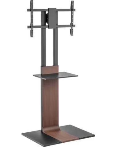 AISENS Soporte de Suelo Inclinable- Giratorio con Bandeja DVD FT86TSE-401 para TV de 37-86- hasta 50kg