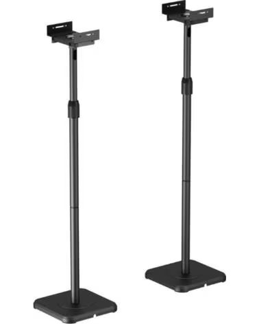 AISENS Soporte de Suelo Inclinable- Giratorio SPK09U-429 para Altavoces- hasta 5kg