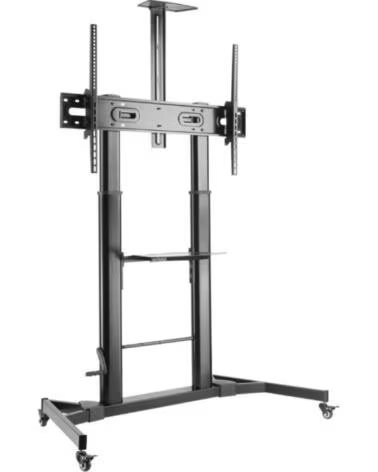AISENS Soporte de Suelo Inclinable con Ruedas y Manivela FT100TE-171 para TV 60-100- hasta 100kg