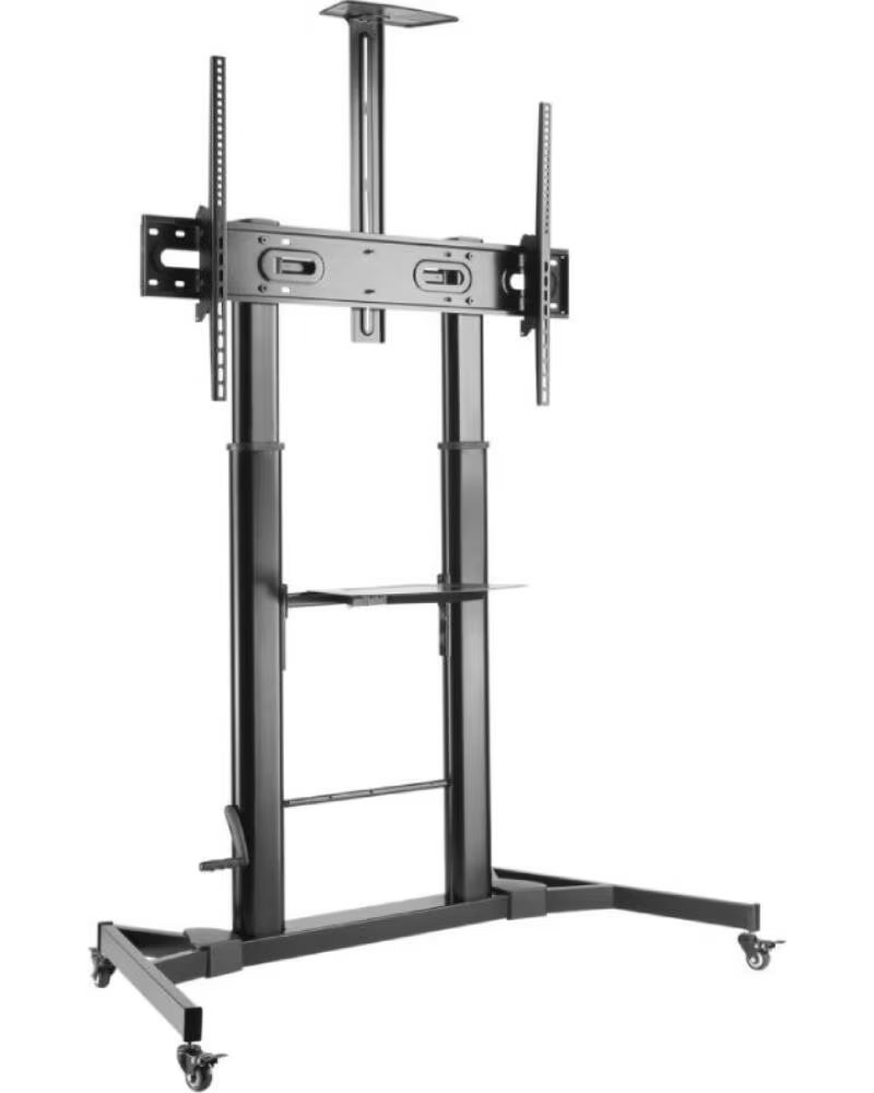 AISENS Soporte de Suelo Inclinable con Ruedas y Manivela FT100TE-171 para TV 60-100- hasta 100kg