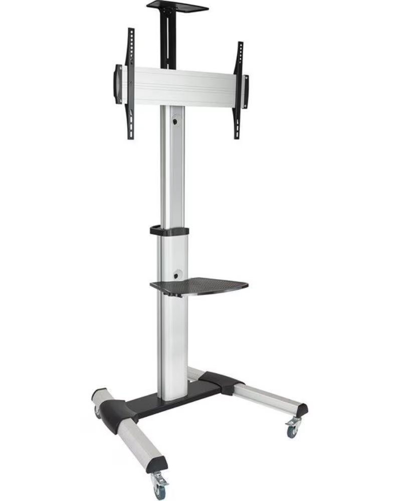 TOOQ Soporte de Suelo Inclinable- Ajustable con Ruedas FS1870M-B para TV de 37-70- hasta 50kg