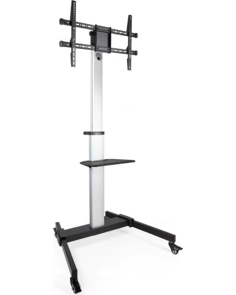 TOOQ Soporte de Suelo Inclinable- Ajustable con Ruedas FS1886M-B para TV de 37-86- hasta 50kg