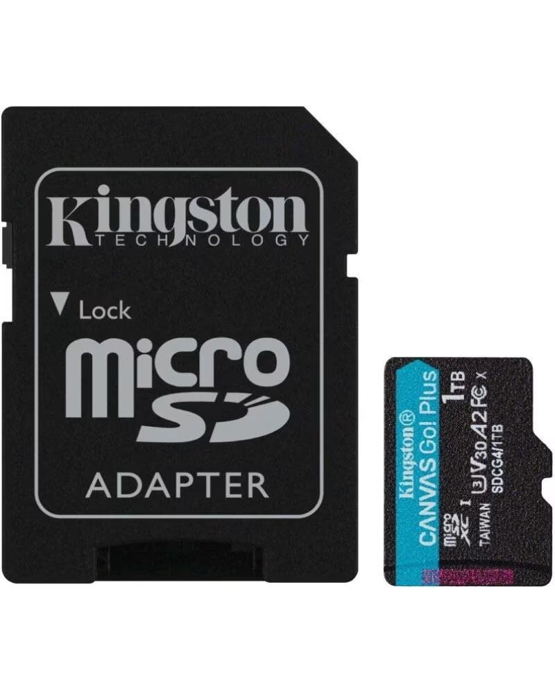 KINGSTON Tarjeta de Memoria CANVAS Go Plus 1TB microSD XC con Adaptador- Clase 10- 200MBs