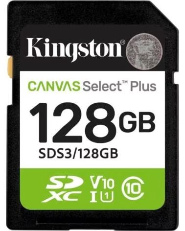 KINGSTON Tarjeta de Memoria CANVAS Select Plus 128GB SD XC- Clase 10- 150MBs