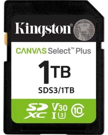 KINGSTON Tarjeta de Memoria CANVAS Select Plus 1TB SD XC- Clase 10- 150MBs