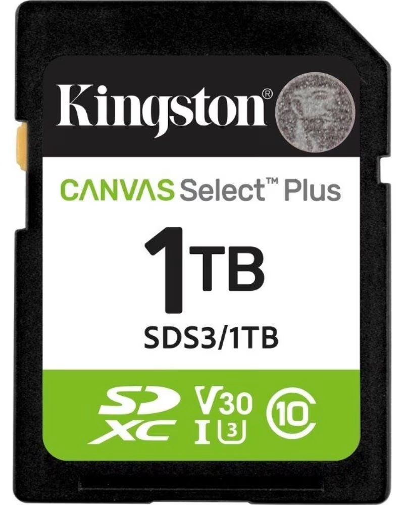 KINGSTON Tarjeta de Memoria CANVAS Select Plus 1TB SD XC- Clase 10- 150MBs