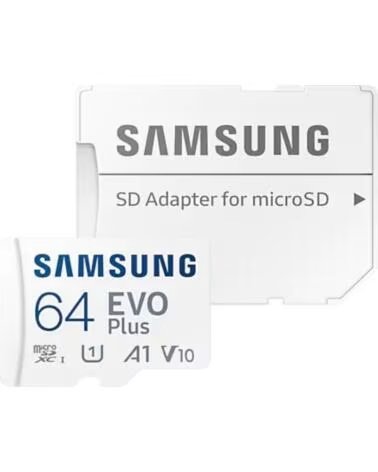SAMSUNG Tarjeta memoria micro sd microsdxc evo plus 64gb clase 10 adaptador sd