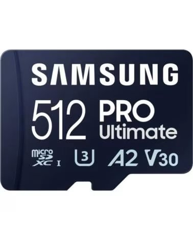 SAMSUNG Tarjeta de Memoria Pro Ultimate 512GB microSD XC con Adaptador- Clase 10- 200MBs