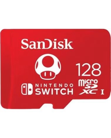 SANDISK Tarjeta de Memoria Nintendo Switch 128GB microSD XC UHS-I- Clase 10- 100MBs