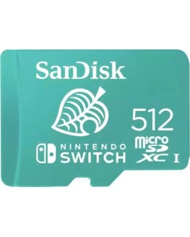 SANDISK Tarjeta de Memoria Nintendo Switch 512GB microSD XC UHS-I- Clase 10- 100MBs