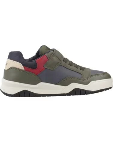 GEOX J PERTH J367RE SNEAKER IN MILITÄRGRÜN/MARINEBLAU C0938 MILITARY-NAVY