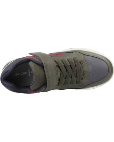 GEOX J PERTH J367RE SNEAKER IN MILITÄRGRÜN/MARINEBLAU C0938 MILITARY-NAVY