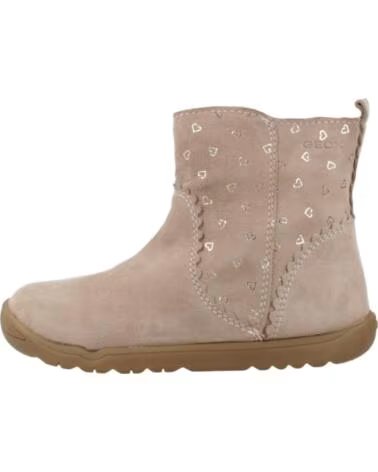 BOTAS GEOX MACCHIA B264PA PARA MENINA EM PELE COR BEGE C5000 BEIGE