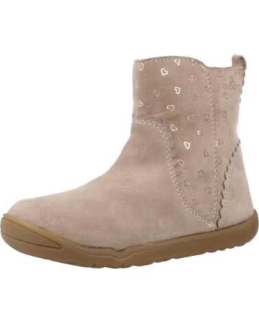 GEOX MACCHIA B264PA STIEFEL FÜR MÄDCHEN AUS LEDER IN BEIGE C5000