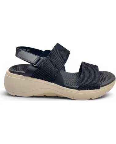 TIMBOS SANDÁLIA DE CUNHA CONFORTÁVEL PARA MULHER 133304 NEGRO