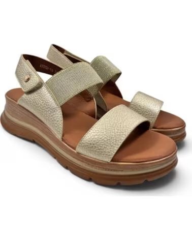 TIMBOS SANDÁLIA ANABELA CONFORTÁVEL FEMININA DOURADA 133297 AMARILLO