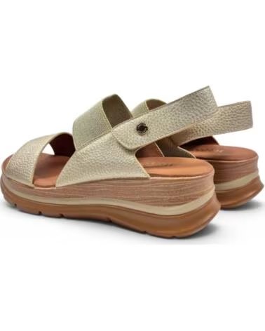 TIMBOS SANDÁLIA ANABELA CONFORTÁVEL FEMININA DOURADA 133297 AMARILLO