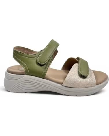 TIMBOS SANDÁLIAS DE CUNHA FEMININAS COM FECHO AJUSTÁVEL, VERDE 133295