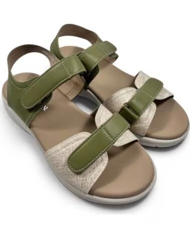 TIMBOS SANDÁLIAS DE CUNHA FEMININAS COM FECHO AJUSTÁVEL, VERDE 133295