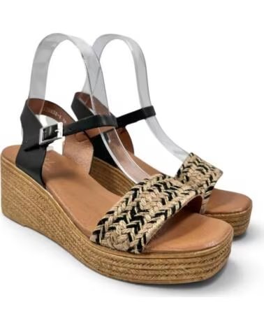 TIMBOS Sandalia cuna plataforma mujer negro 133284 NEGRO
