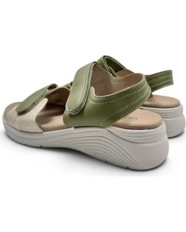 TIMBOS SANDÁLIAS DE CUNHA FEMININAS COM FECHO AJUSTÁVEL, VERDE 133295